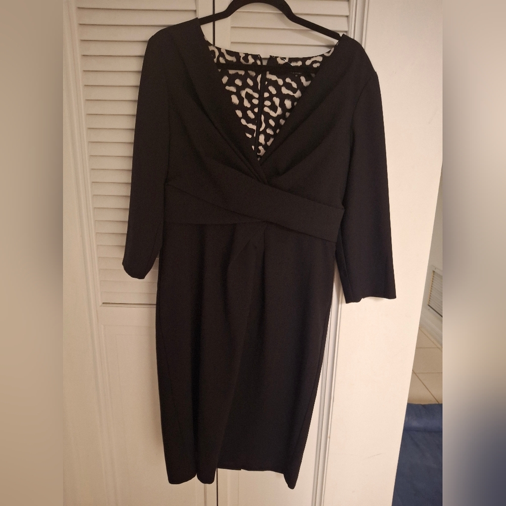 White House Black Market Chic Black Long Sleeve Dress